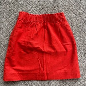 J. Crew Vibrant Red Midi Skirt